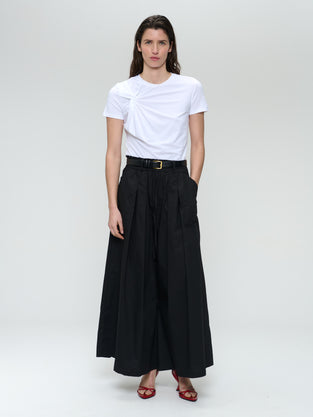 Cotton elastene knot t-shirt