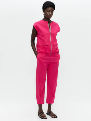 Costante cotton sleeveless jacket