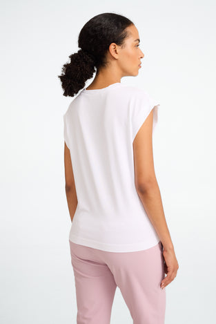 Maria strech viscose logo top