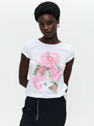 Cotton print t-shirt
