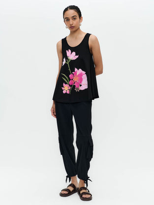 Top cotton print flower