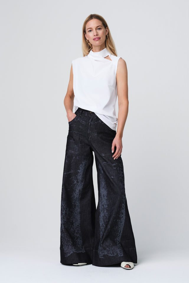 Naomi strech technical jersey top