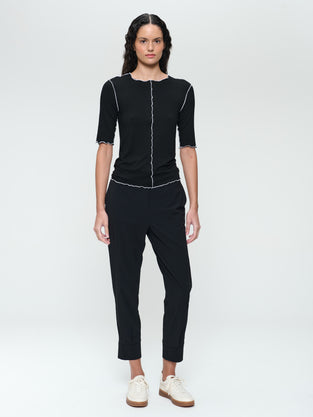 Delia structure technical jersey pants