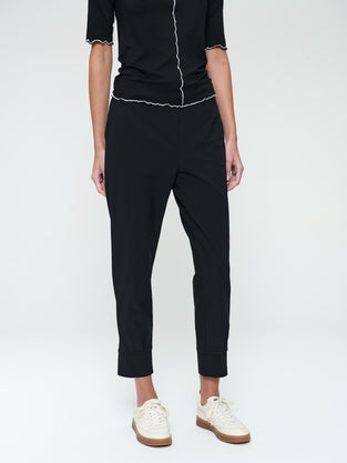 Delia structure technical jersey pants