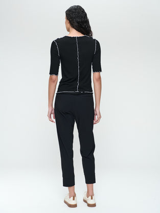 Delia structure technical jersey pants