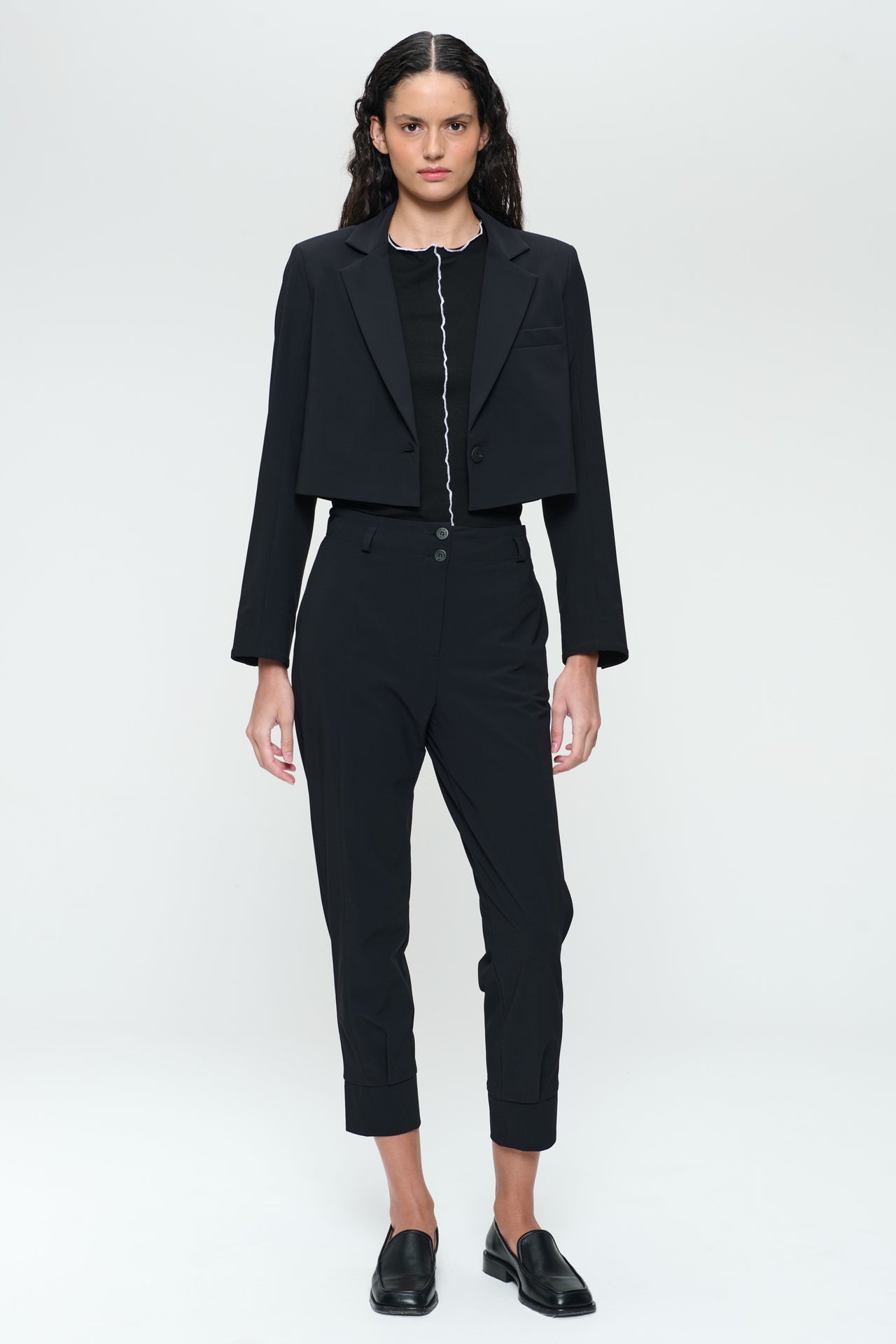Estele structure technical jersey blazer