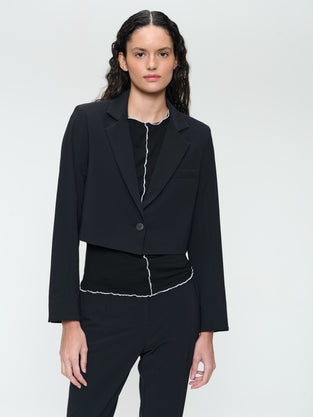 Estele structure technical jersey blazer