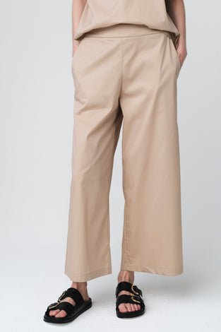 Poplin semi pants 23074
