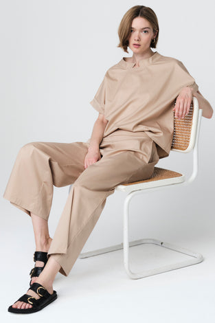 Poplin semi pants 23074