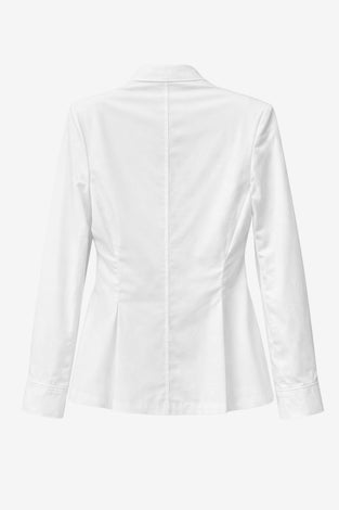 Asymmetric wrap poplin blouse