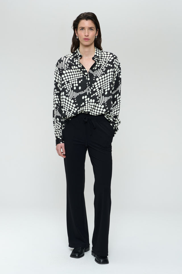 Sisi print shine viscose blouse