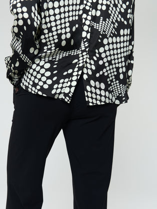 Sisi print shine viscose blouse