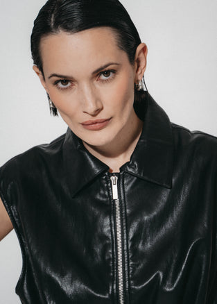 Alora eco leather vest