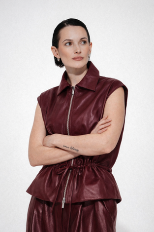 Alora eco leather vest