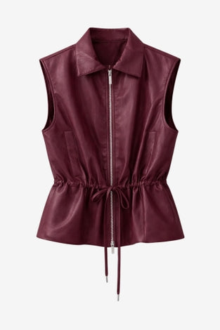 Alora eco leather vest