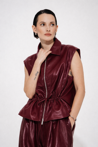 Alora eco leather vest