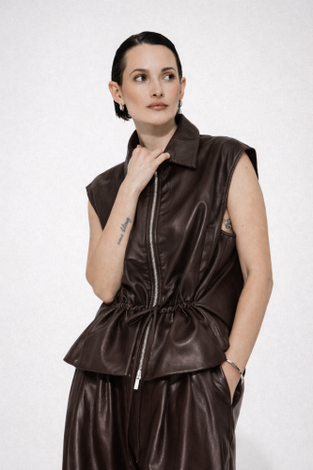 Alora eco leather vest