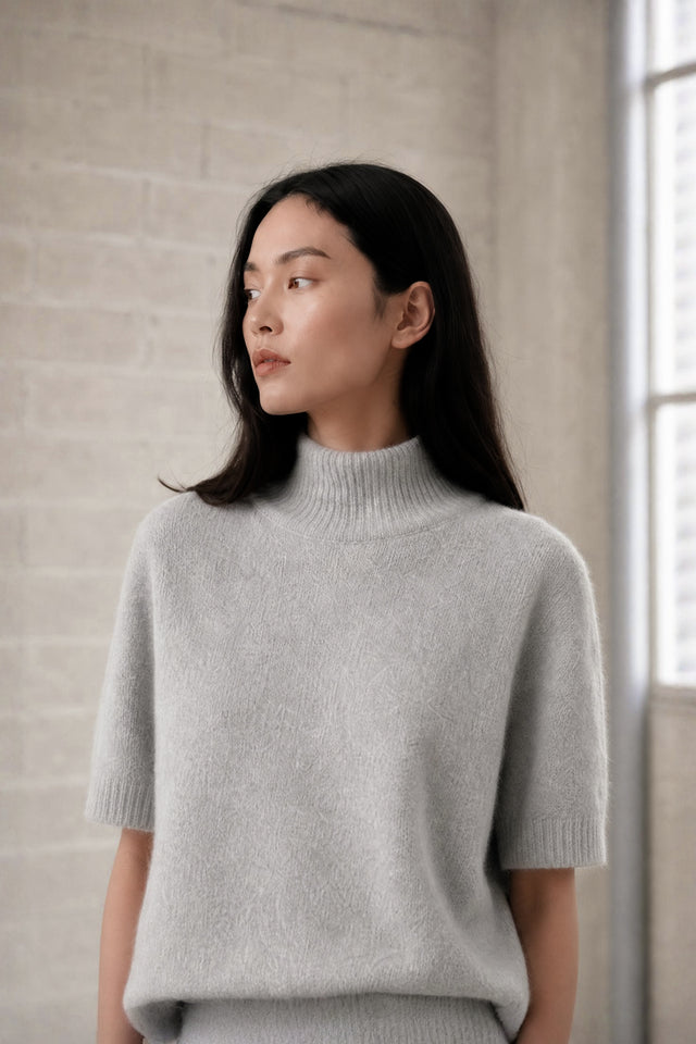 Alpaca knitted dyed top WP09