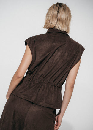 Arden suede effect vest