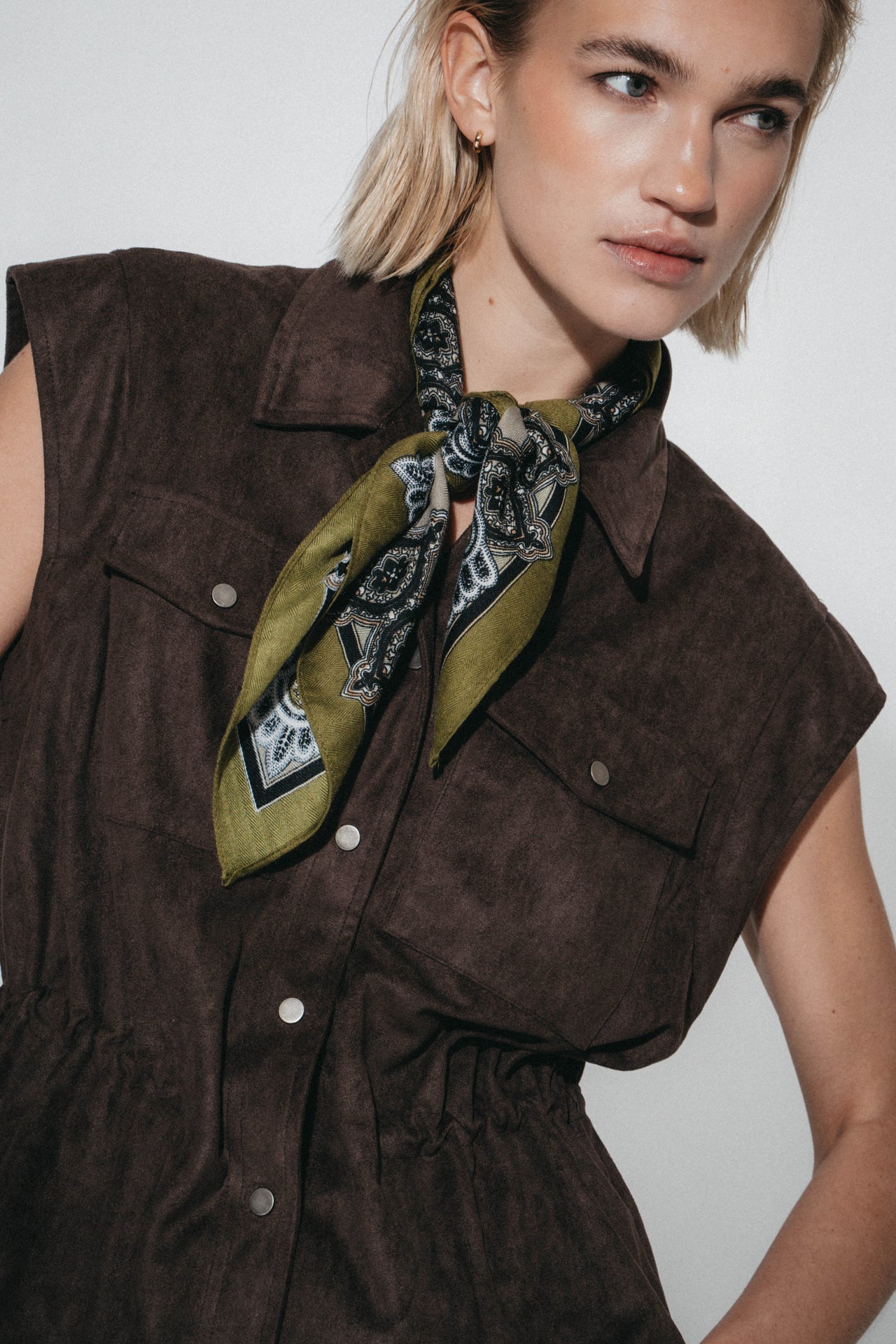 Arden suede effect vest