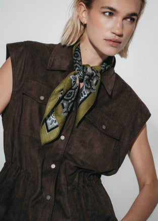Arden suede effect vest