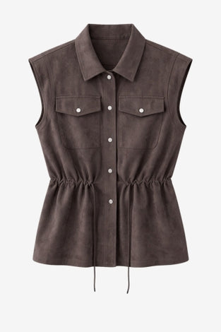 Arden suede effect vest