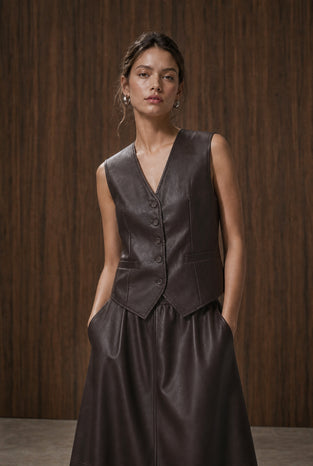 Arian eco leather vest