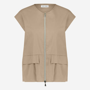 Costante cotton sleeveless jacket