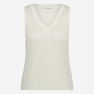 Openwork knit with sequins top 9084