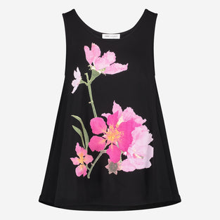 Top cotton print flower