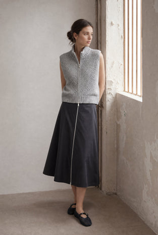 Bardolino taffeta zipper skirt