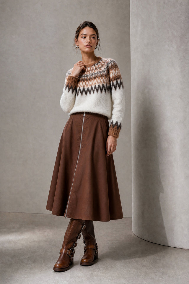 Bardolino taffeta zipper skirt