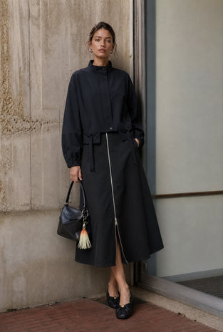 Bardolino taffeta zipper skirt