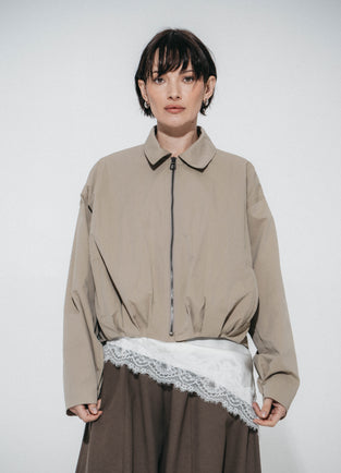 Blaze pleated bomber jacket