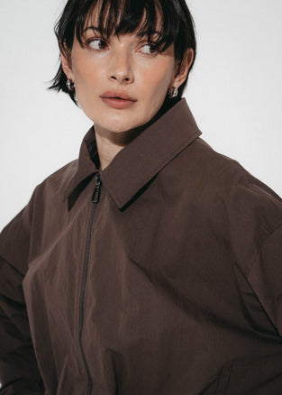 Blaze pleated bomber jacket