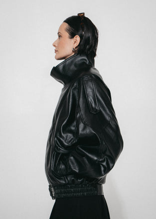 Bo eco leather oversized jacket