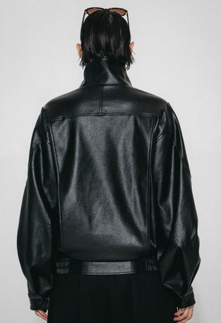 Bo eco leather oversized jacket