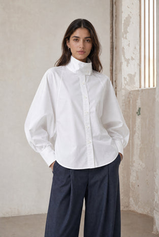 Bree cotton poplin blouse