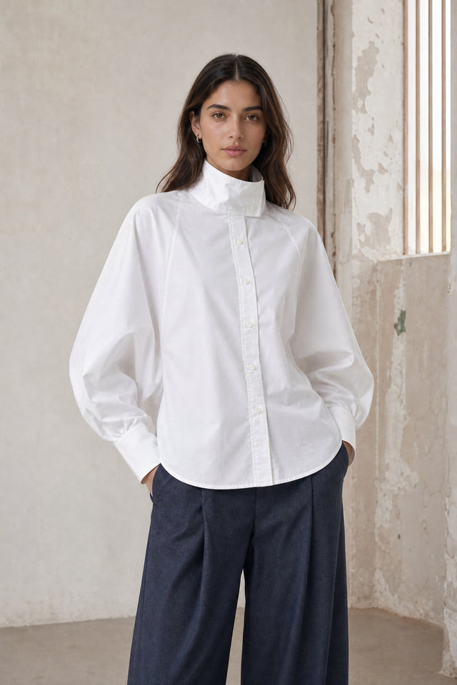 Bree cotton poplin blouse