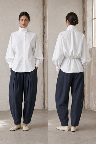 Bree cotton poplin blouse