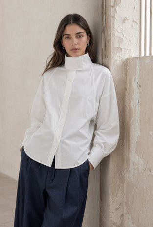 Bree cotton poplin blouse