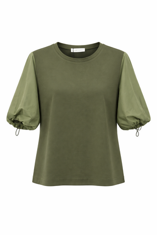 Pamela jersey/taffeta mix blouse