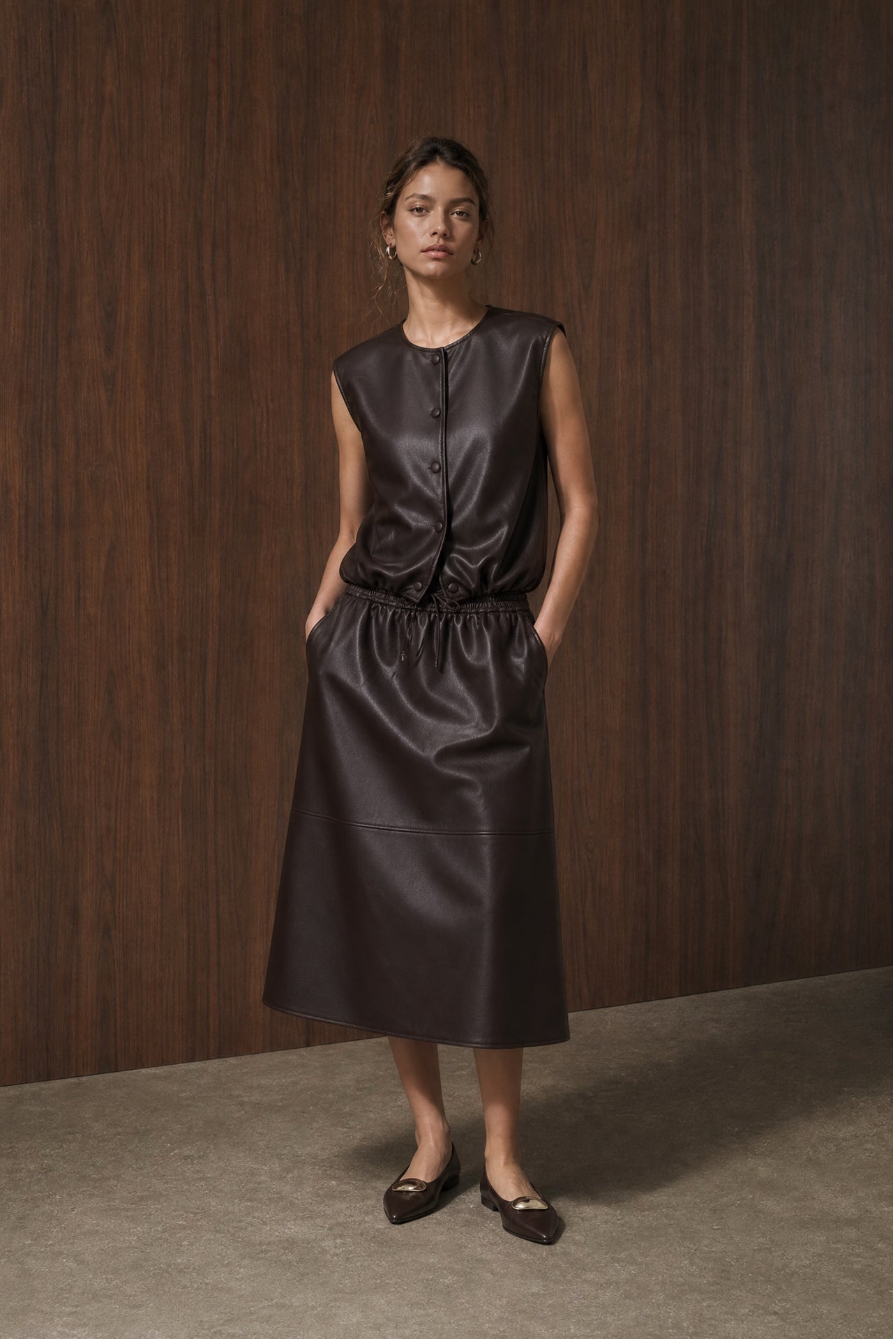 Clare eco leather vest