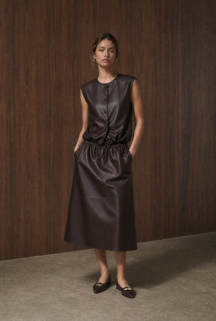 Clare eco leather vest
