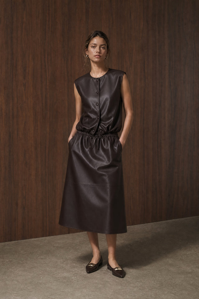 Clare eco leather vest
