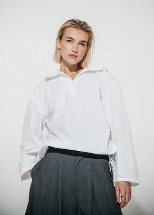 Clio hoodie zipper blouse