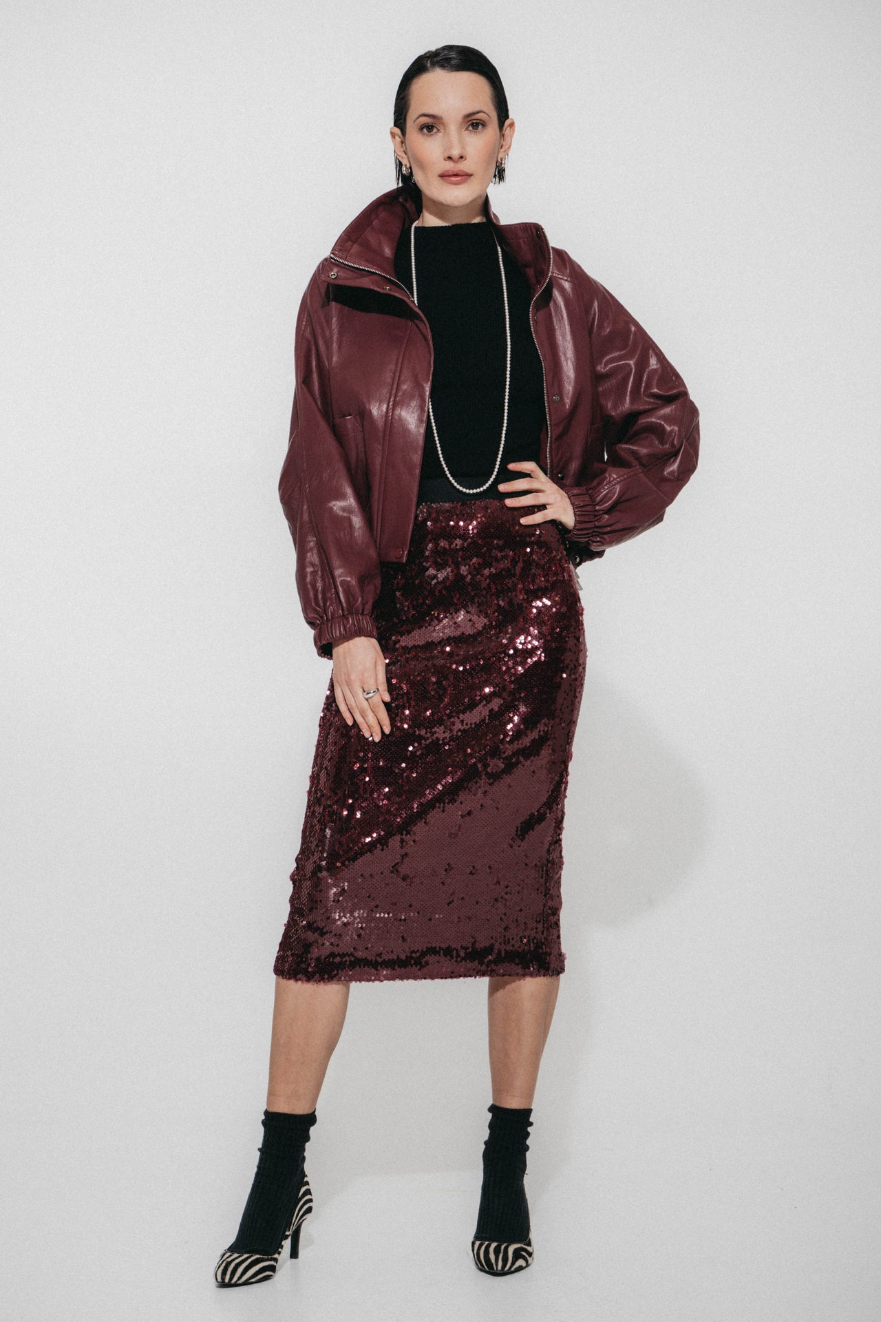 Dalia sequins uni skirt