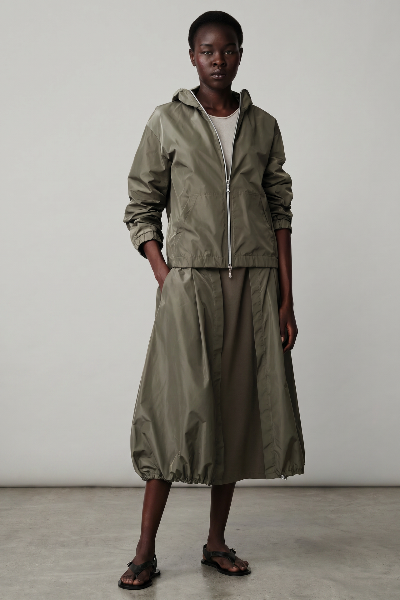 Allegra taffeta mix skirt