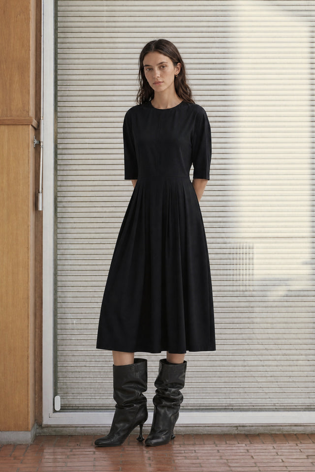 Heide tech jersey dress LS