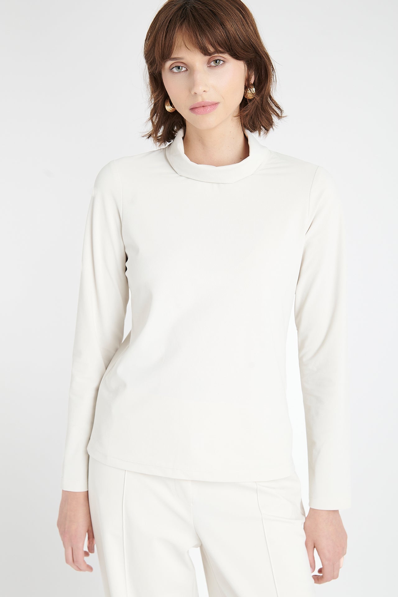 Hilary top brush tech jersey